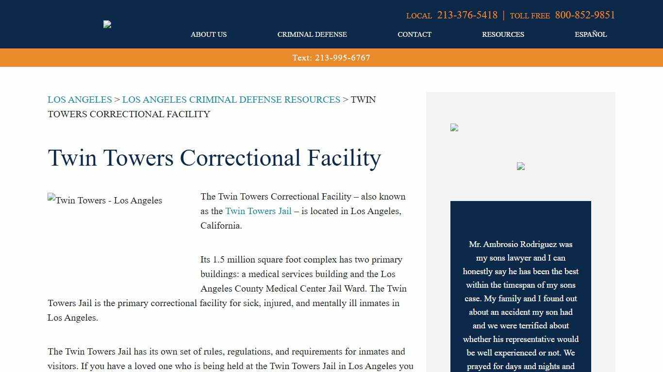 Twin Towers Correctional Facility Los Angeles